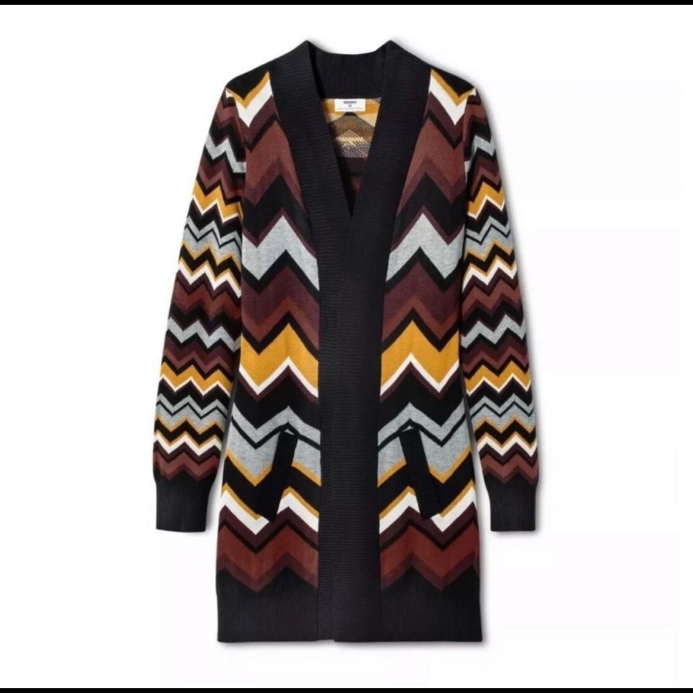 MISSONI Zig Zag Stripe Patchwork Long Cardigan